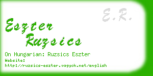 eszter ruzsics business card